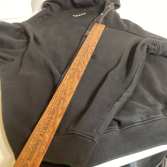 COOGI Black Gold Bling Hooded Jacket Men’s size 3XL Full zip - Picture 16 of 16